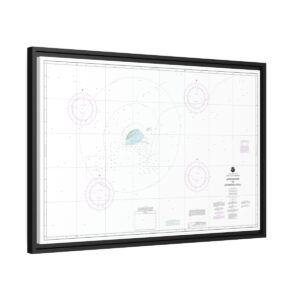 Chart 83633 United States Possession Approaches to Johnston Atoll - NOAA Nautical Chart Floating Frame Canvas | 30" x 20" | 36" x 24" | 48" x 32"
