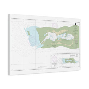 Chart 83157 Palmyra Atoll;Approaches to Palmyra Atoll - NOAA Nautical Chart Wrapped Canvas 1.25"  30" x 20" | 36" x 24" | 48" x 32"