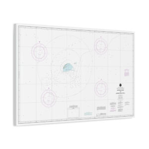 Chart 83633 United States Possession Approaches to Johnston Atoll - NOAA Nautical Chart Wrapped Canvas 1.25"  30" x 20" | 36" x 24" | 48" x 32"