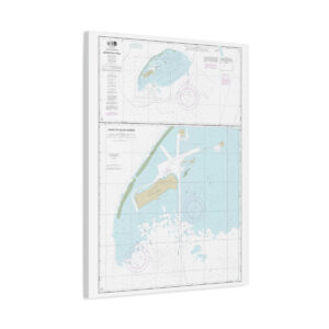 Chart 83637 Johnston Atoll;Johnston Island Harbor - NOAA Nautical Chart Wrapped Canvas | 24" X 32" | 30" X 40"