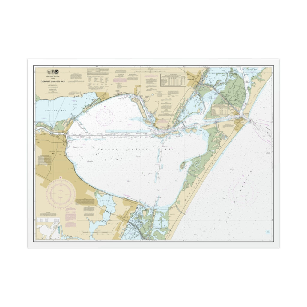 NOAA Nautical Chart 11309 Rolled Poster Corpus Christi Bay