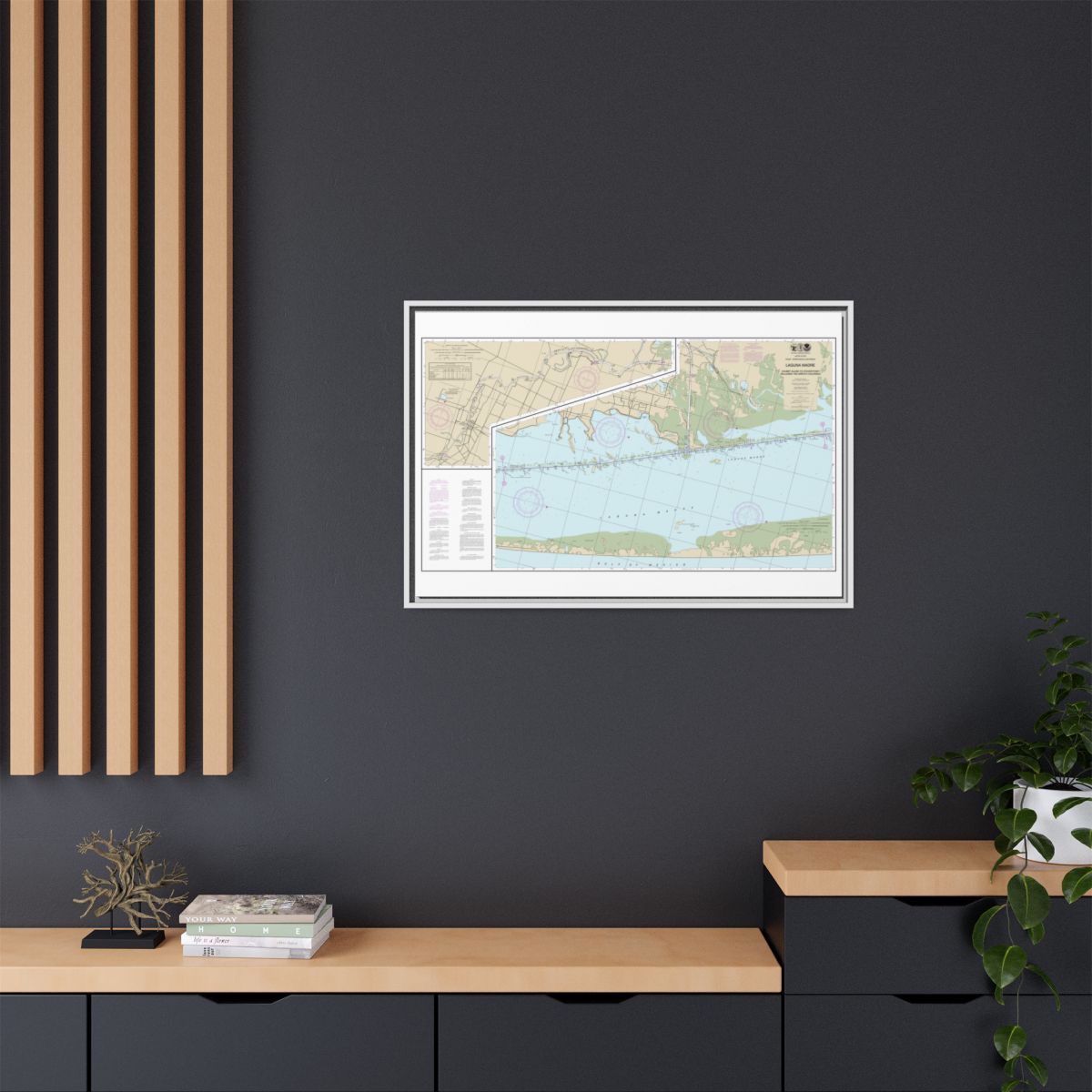 Chart 11303 Intracoastal Waterway Laguna Madre - Chubby Island to Stover Point, including The Arroyo Colorado - NOAA Nautical Chart Floating Frame Canvas | 30" x 20" | 36" x 24" | 48" x 32" - White context-2