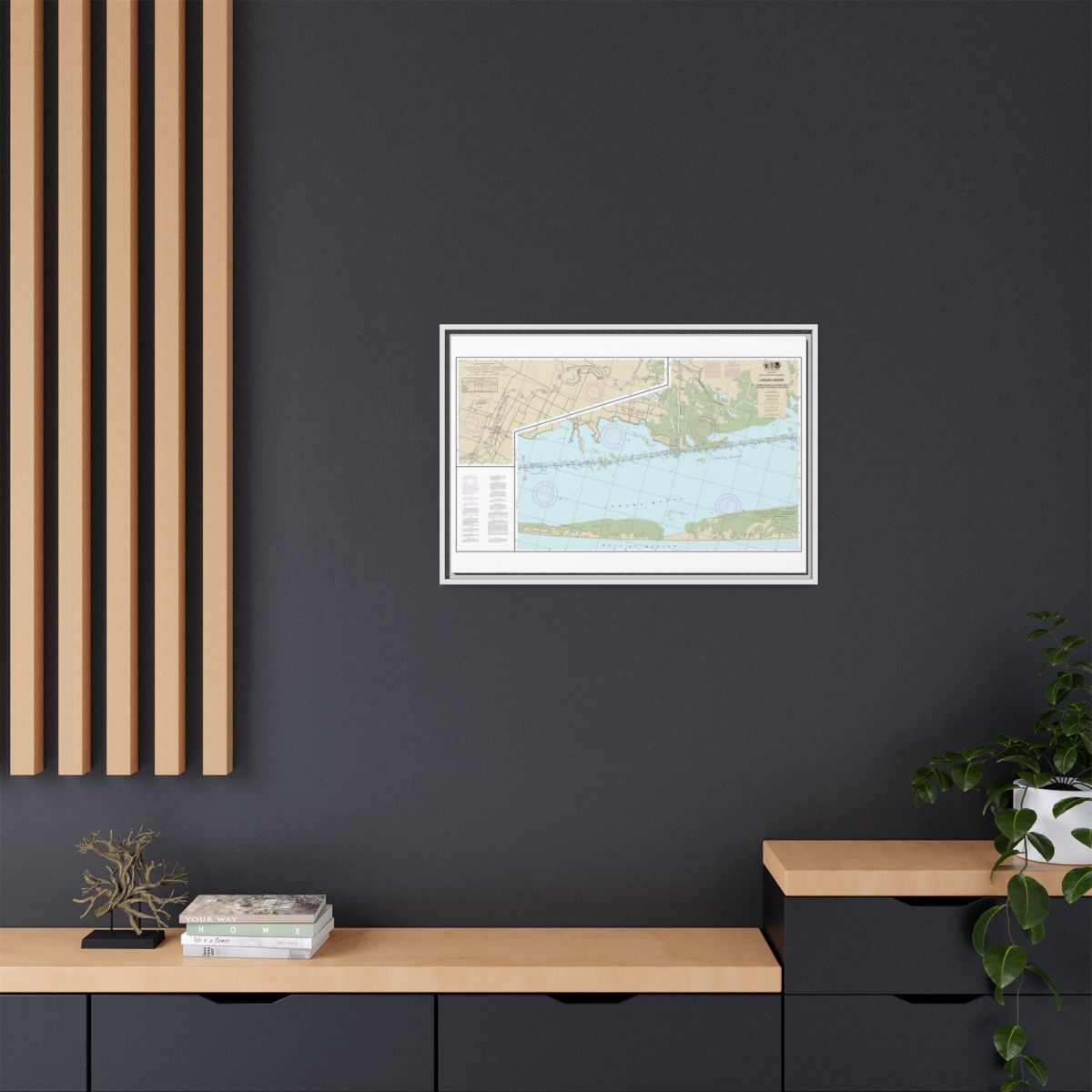 Chart 11303 Intracoastal Waterway Laguna Madre - Chubby Island to Stover Point, including The Arroyo Colorado - NOAA Nautical Chart Floating Frame Canvas | 30" x 20" | 36" x 24" | 48" x 32" - White context-2