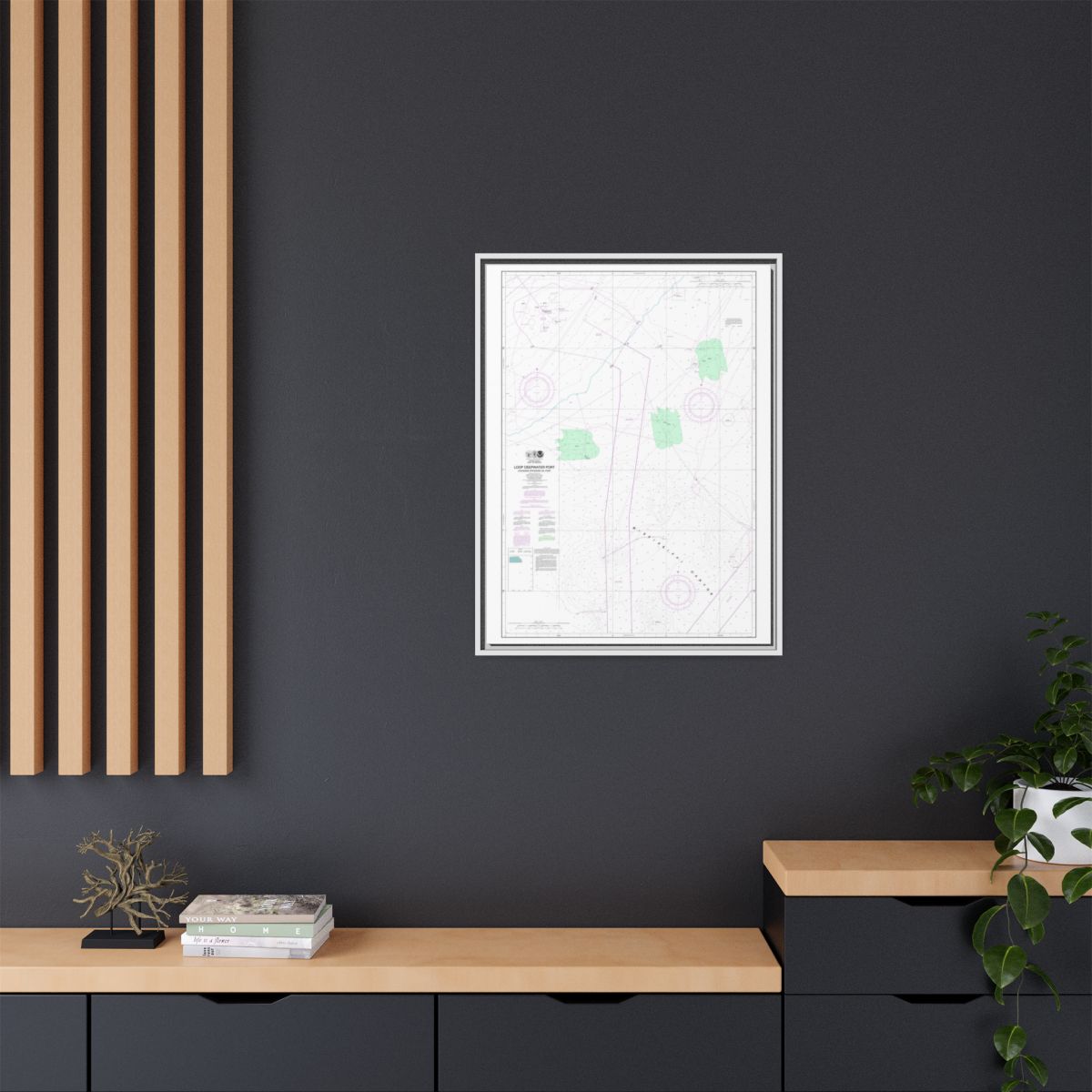 Chart 11359 Loop Deepwater Port Louisiana Offshore Oil Port - NOAA Nautical Chart Floating Frame Canvas | 24" x 32" | 30" x 40" - White context-2