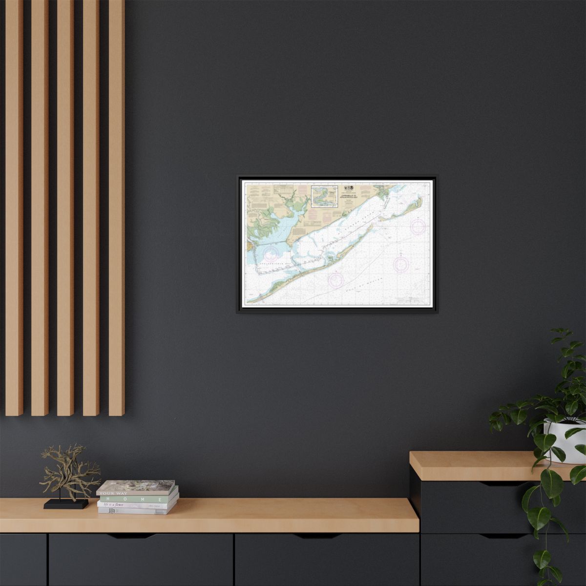Chart 11404 Intracoastal Waterway Carrabelle to Apalachicola Bay;Carrabelle River - NOAA Nautical Chart Floating Frame Canvas | 30" x 20" | 36" x 24" | 48" x 32" - Black context-2