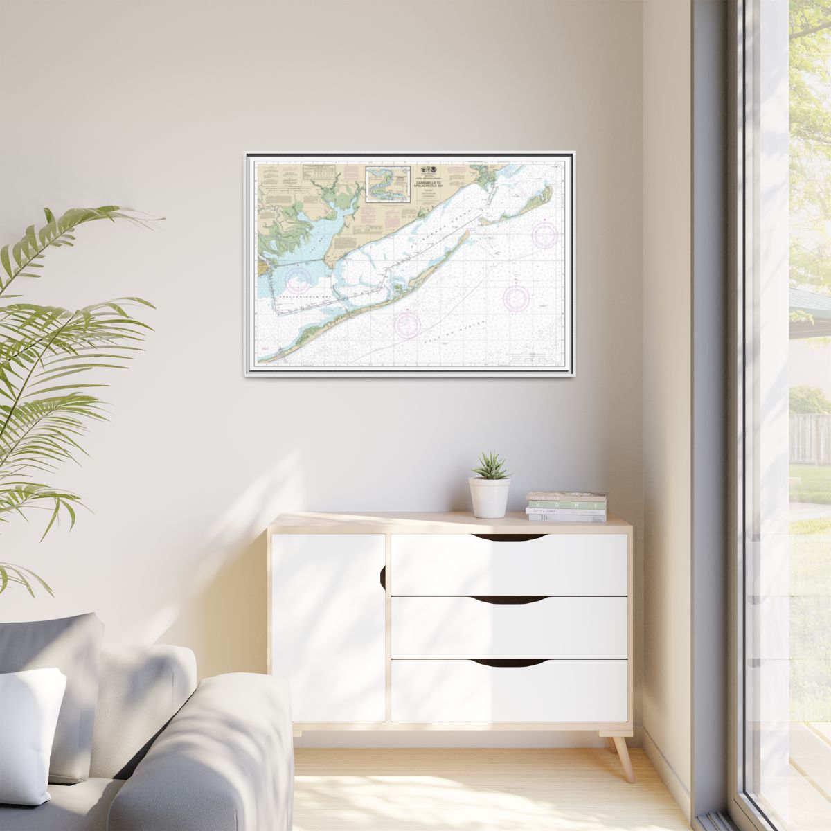 Chart 11404 Intracoastal Waterway Carrabelle to Apalachicola Bay;Carrabelle River - NOAA Nautical Chart Floating Frame Canvas | 30" x 20" | 36" x 24" | 48" x 32" - White context-1
