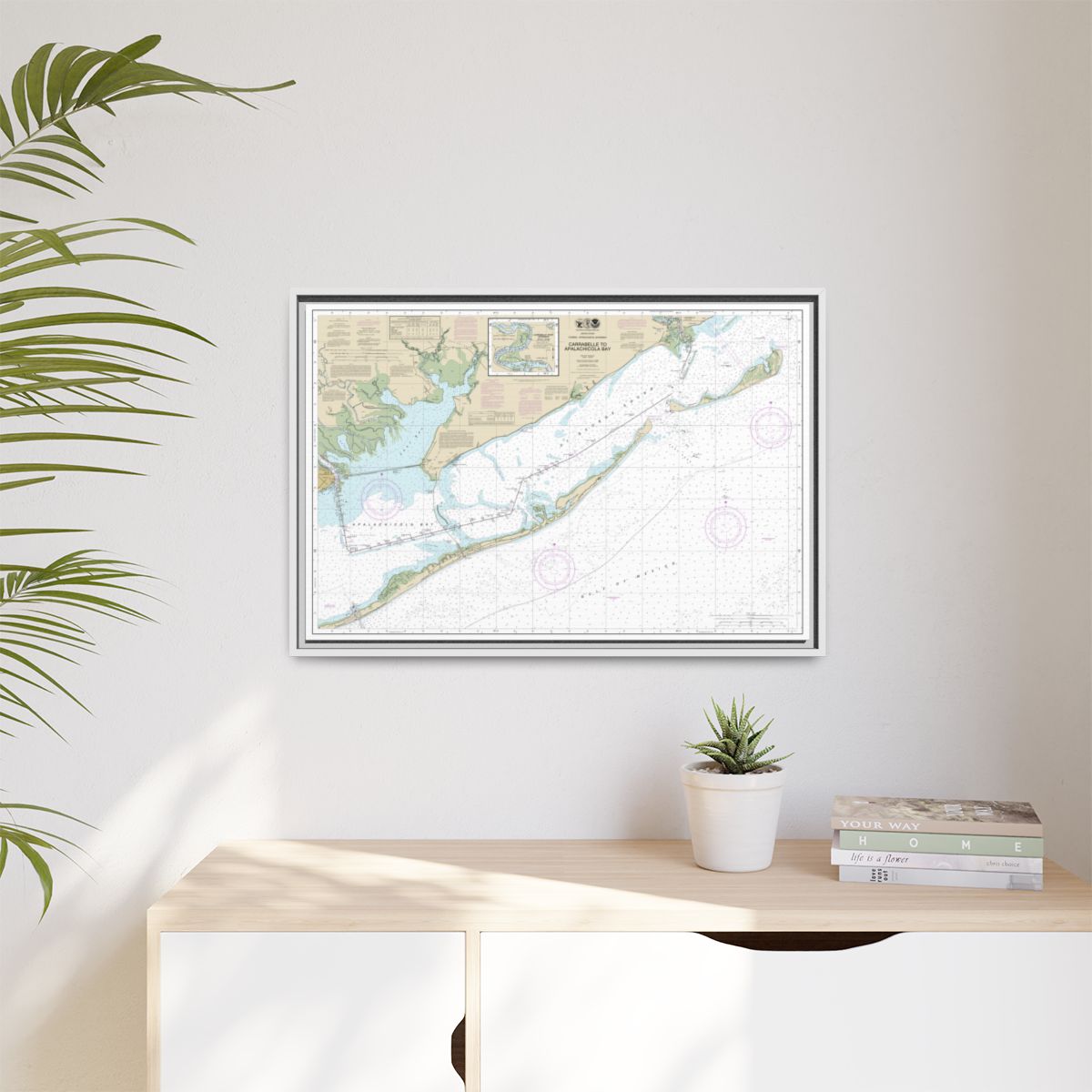 Chart 11404 Intracoastal Waterway Carrabelle to Apalachicola Bay;Carrabelle River - NOAA Nautical Chart Floating Frame Canvas | 30" x 20" | 36" x 24" | 48" x 32" - White context-1