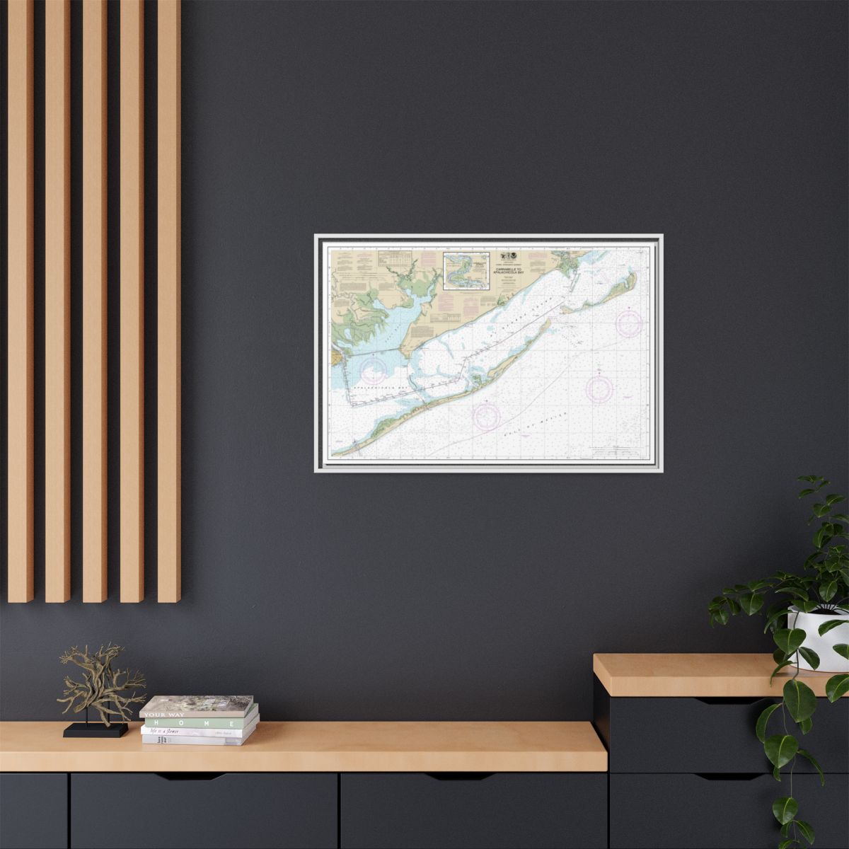 Chart 11404 Intracoastal Waterway Carrabelle to Apalachicola Bay;Carrabelle River - NOAA Nautical Chart Floating Frame Canvas | 30" x 20" | 36" x 24" | 48" x 32" - White context-2