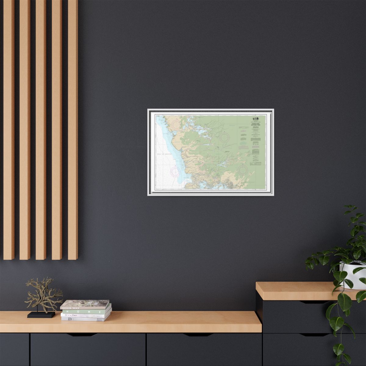 Chart 11432 Everglades National Park Shark River to Lostmans River - NOAA Nautical Chart Floating Frame Canvas | 30" x 20" | 36" x 24" | 48" x 32" - White context-2
