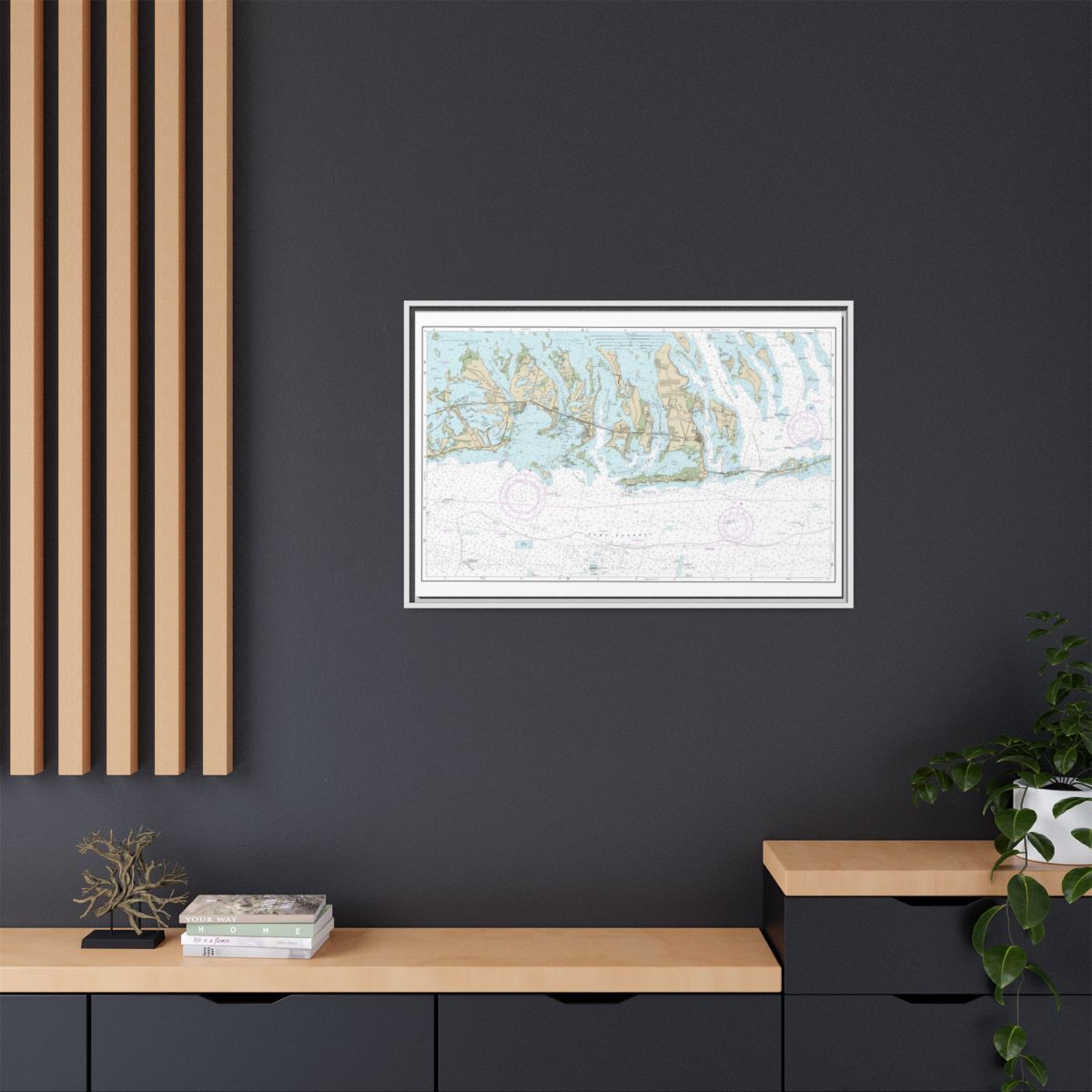 Chart 11445 Intracoastal Waterway Bahia Honda Key to Sugarloaf Key - NOAA Nautical Chart Floating Frame Canvas | 30" x 20" | 36" x 24" | 48" x 32" - White context-2