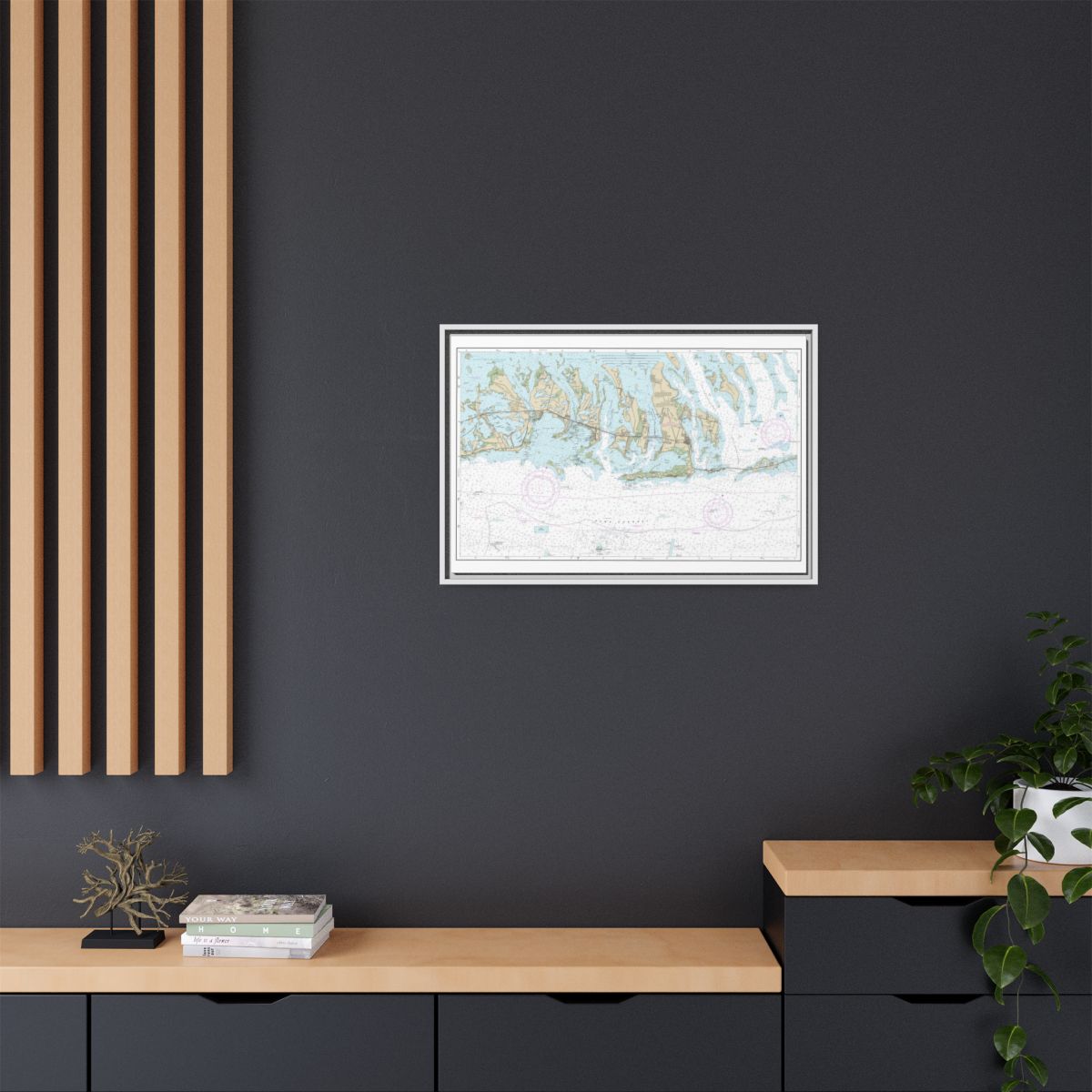 Chart 11445 Intracoastal Waterway Bahia Honda Key to Sugarloaf Key - NOAA Nautical Chart Floating Frame Canvas | 30" x 20" | 36" x 24" | 48" x 32" - White context-2