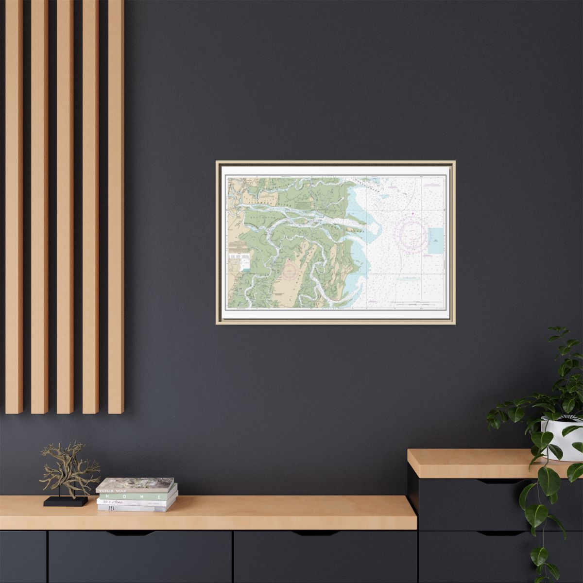 Chart 11508 Altamaha Sound - NOAA Nautical Chart Floating Frame Canvas | 30" x 20" | 36" x 24" | 48" x 32" - Natural context-2