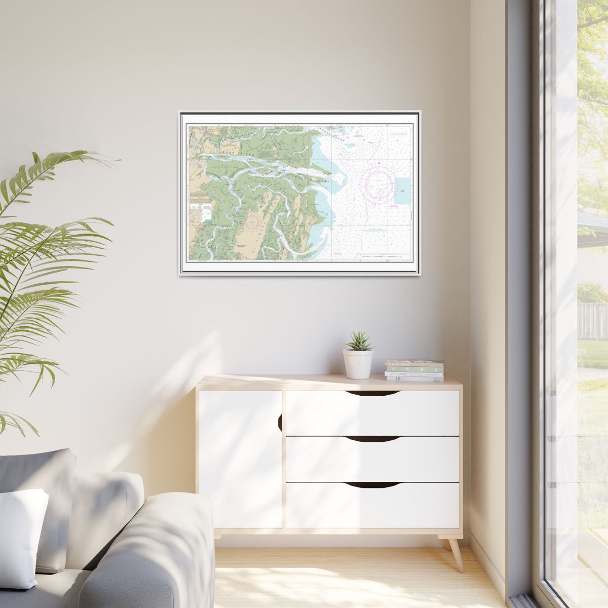 Chart 11508 Altamaha Sound - NOAA Nautical Chart Floating Frame Canvas | 30" x 20" | 36" x 24" | 48" x 32" - White context-1