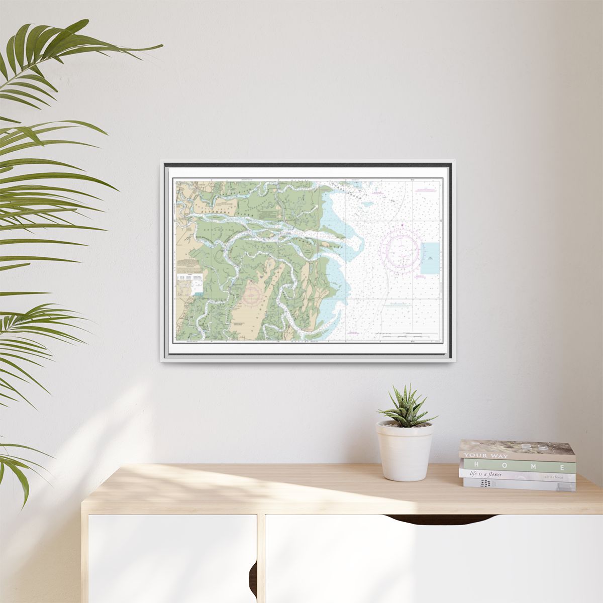 Chart 11508 Altamaha Sound - NOAA Nautical Chart Floating Frame Canvas | 30" x 20" | 36" x 24" | 48" x 32" - White context-1