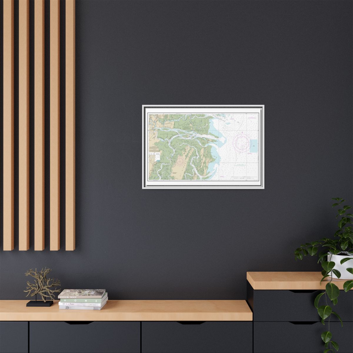 Chart 11508 Altamaha Sound - NOAA Nautical Chart Floating Frame Canvas | 30" x 20" | 36" x 24" | 48" x 32" - White context-2