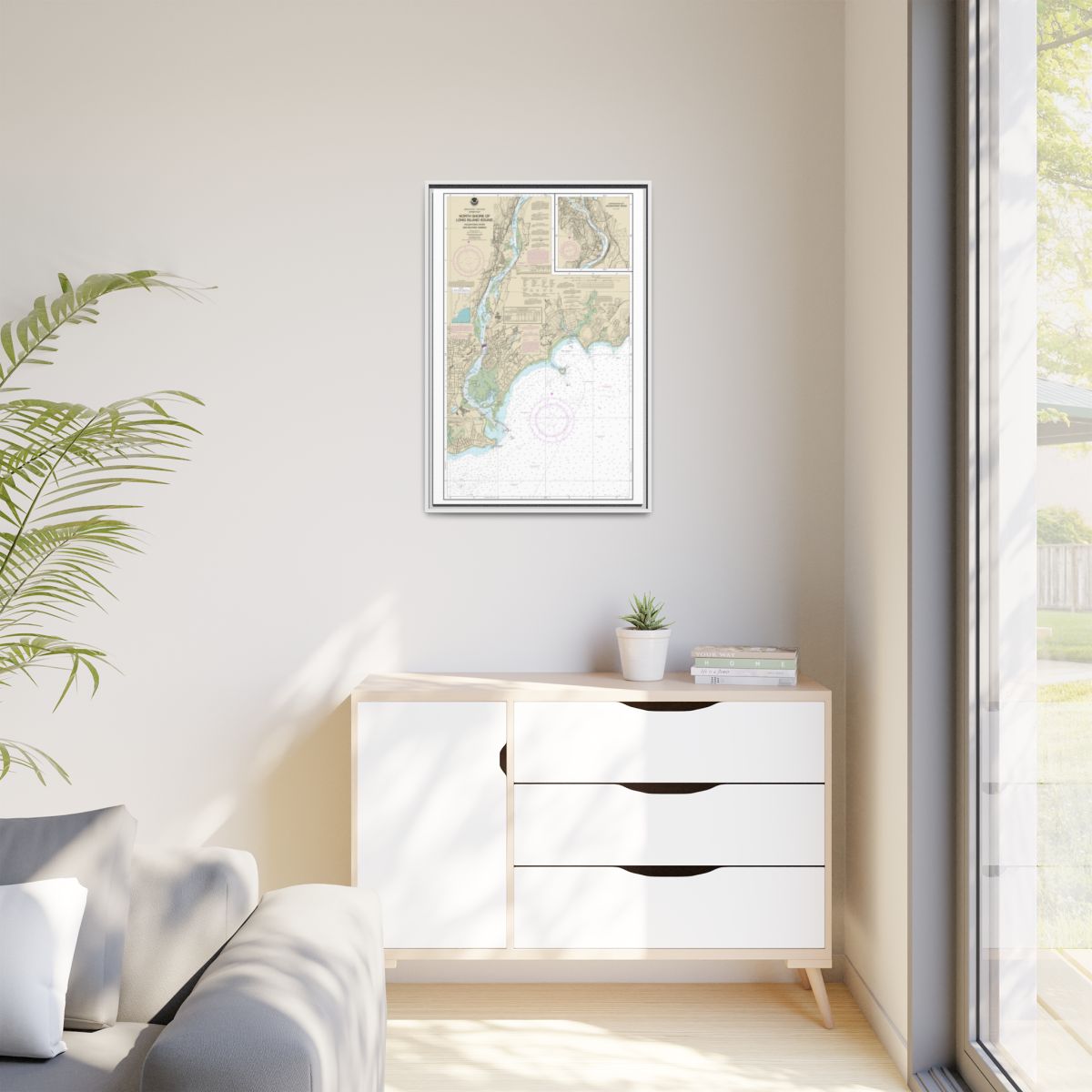 Chart 12370 North Shore of Long Island Sound Housatonic River and Milford Harbor - NOAA Nautical Chart Floating Frame Canvas | 20" x 30" | 24" x 36" | 32" x 48" - White context-1