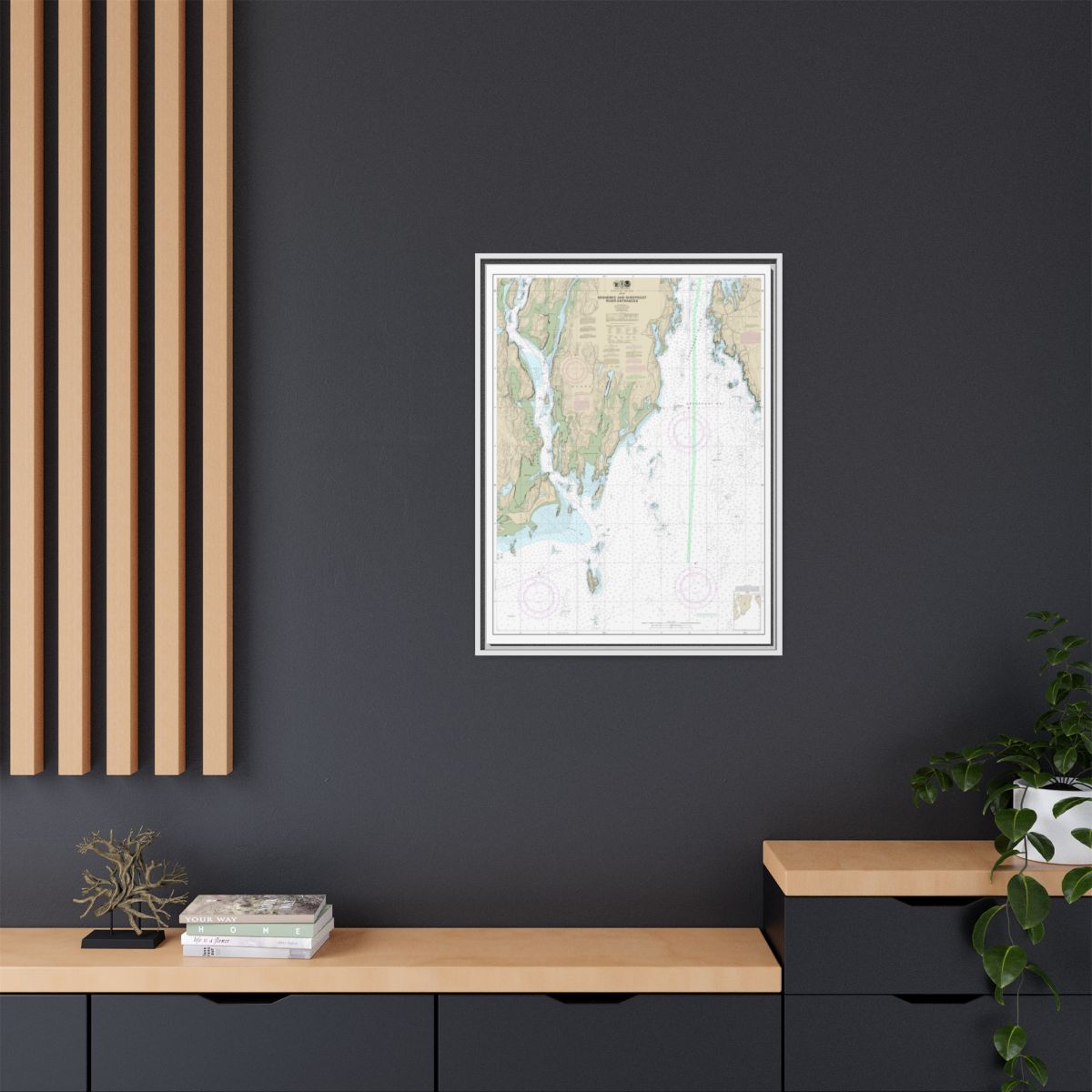Chart 13295 Kennebec and Sheepscot River Entrances - NOAA Nautical Chart Floating Frame Canvas | 24" x 32" | 30" x 40" - White context-2