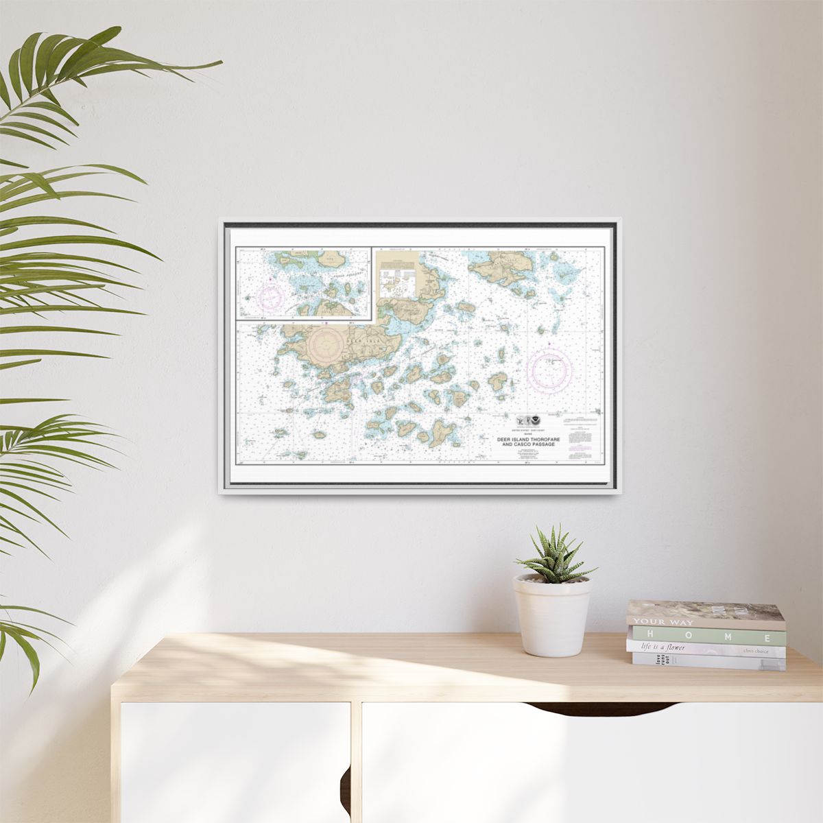 Chart 13315 Deer Island Thorofare and Casco Passage - NOAA Nautical Chart Floating Frame Canvas | 30" x 20" | 36" x 24" | 48" x 32" - White context-1