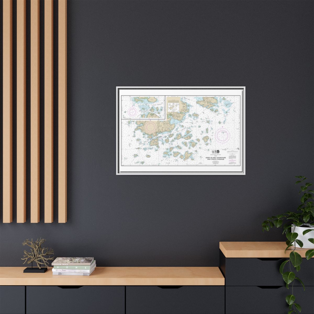 Chart 13315 Deer Island Thorofare and Casco Passage - NOAA Nautical Chart Floating Frame Canvas | 30" x 20" | 36" x 24" | 48" x 32" - White context-2