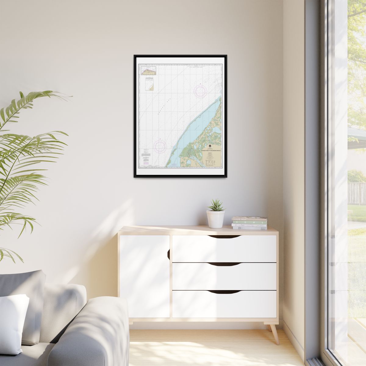 Chart 16088 Utukok Pass to Blossom Shoals - NOAA Nautical Chart Floating Frame Canvas | 24" x 32" | 30" x 40" - Black context-1