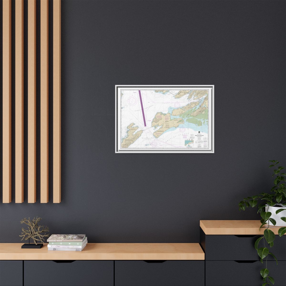 Chart 16709 Prince William Sound-eastern entrance - NOAA Nautical Chart Floating Frame Canvas | 30" x 20" | 36" x 24" | 48" x 32" - White context-2