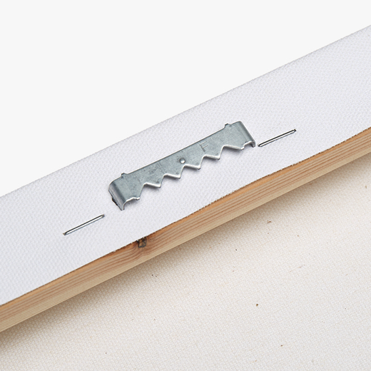 Canvas hanging hardware detail