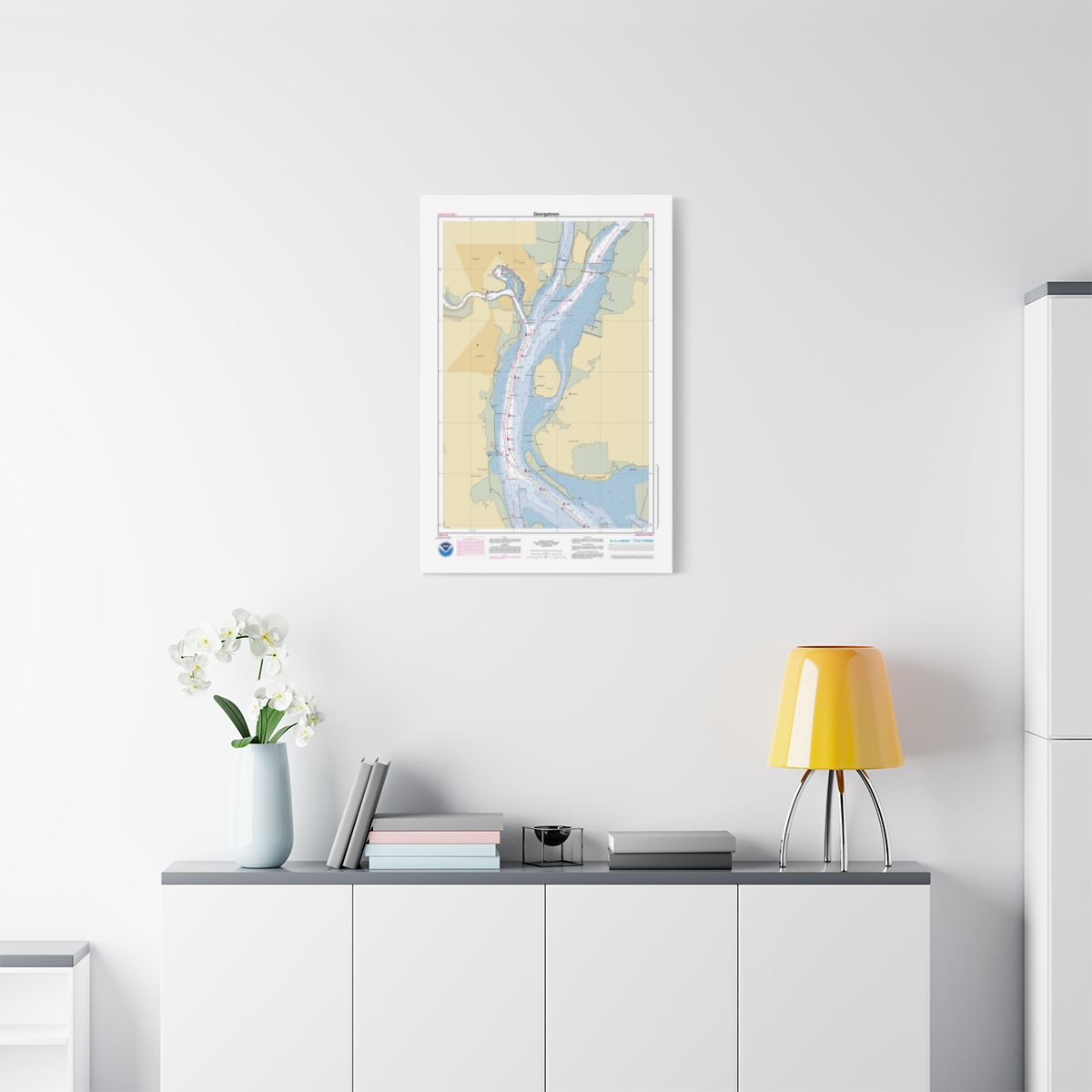Canvas Custom Chart of Georgetown - NOAA Nautical Chart 22" x 34"