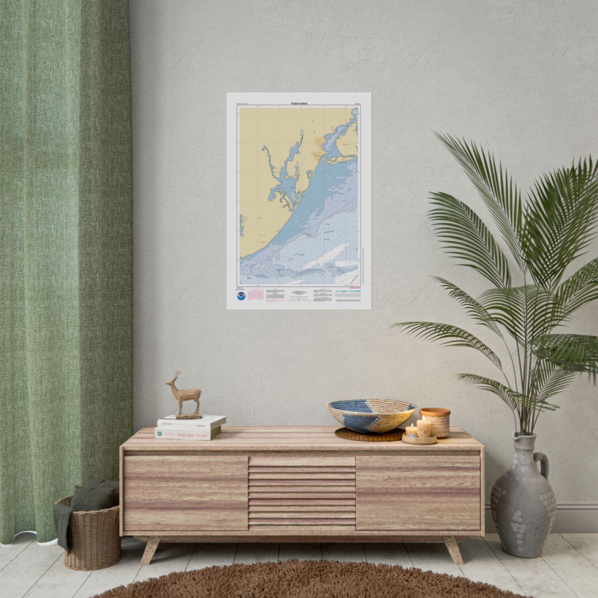Custom Chart of Thatch Island - NOAA Nautical Chart 22" x 34"
