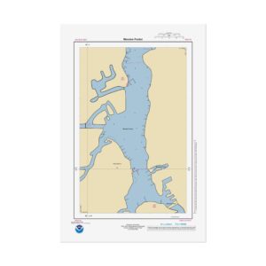 Custom Chart of Manatee Pocket - NOAA Nautical Chart 12 - Rolled Poster
