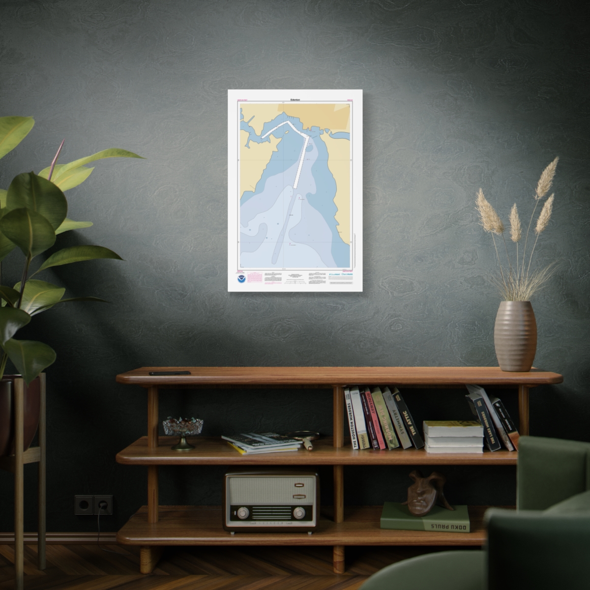 Canvas Custom Chart of Edenton - NOAA Nautical Chart 22" x 34"