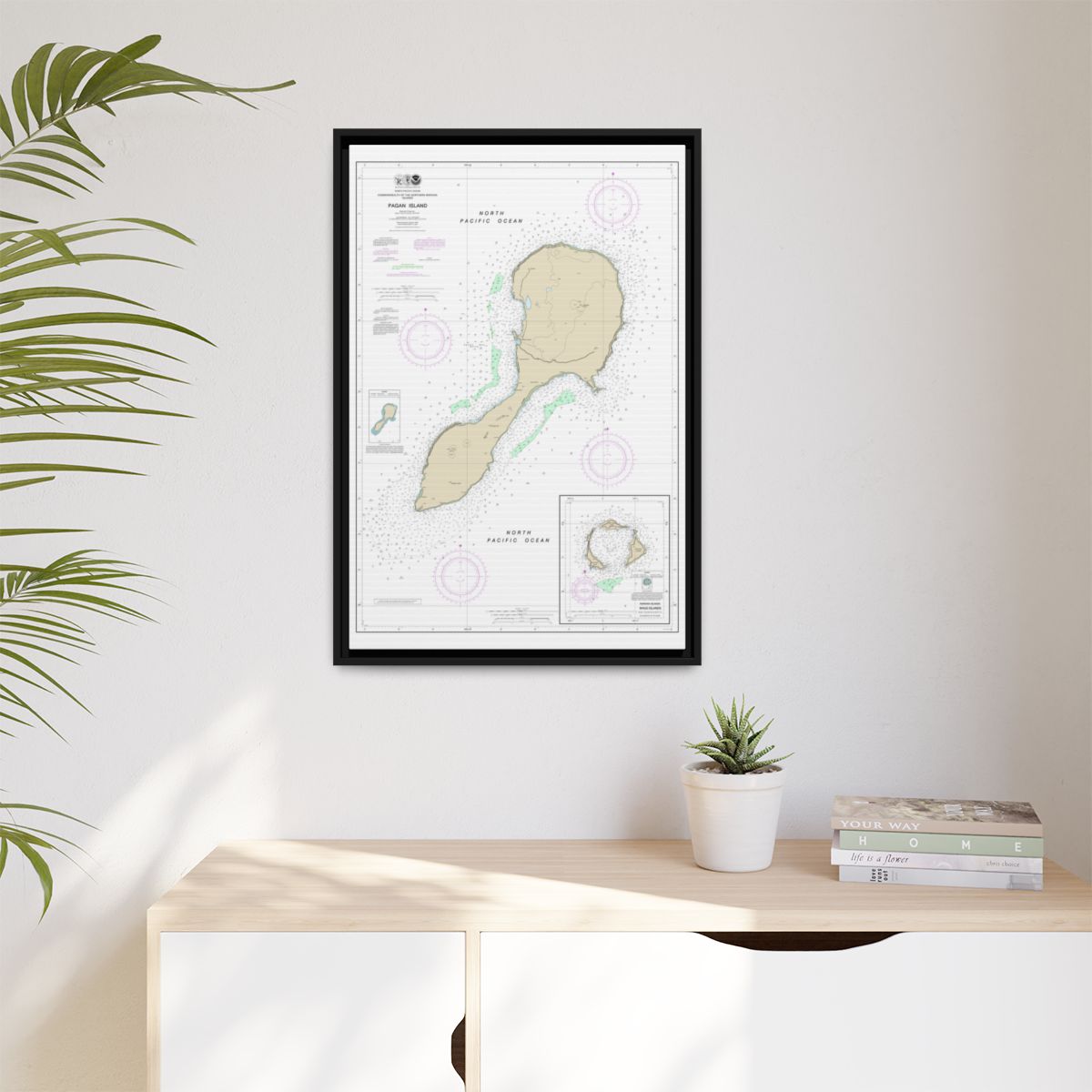 TEST RESYNC 3SIZEV — Chart 81092 Northern Mariana Floating Frame Canvas - Black context-1