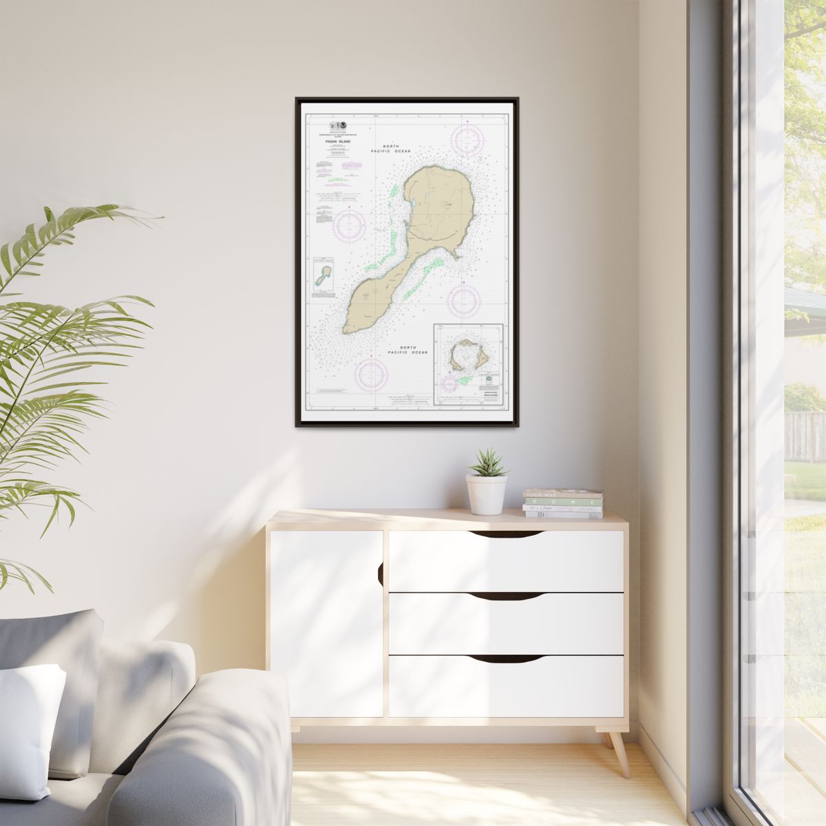TEST RESYNC 3SIZEV — Chart 81092 Northern Mariana Floating Frame Canvas - Espresso context-1
