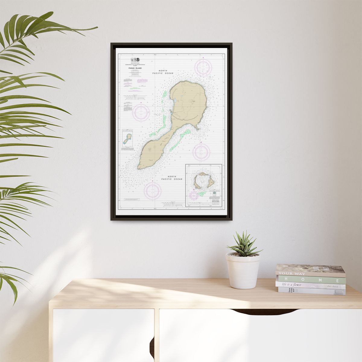 TEST RESYNC 3SIZEV — Chart 81092 Northern Mariana Floating Frame Canvas - Espresso context-1