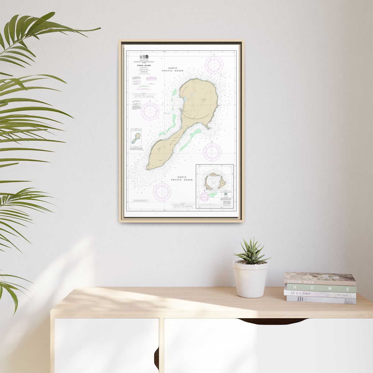 TEST RESYNC 3SIZEV — Chart 81092 Northern Mariana Floating Frame Canvas - Natural context-1