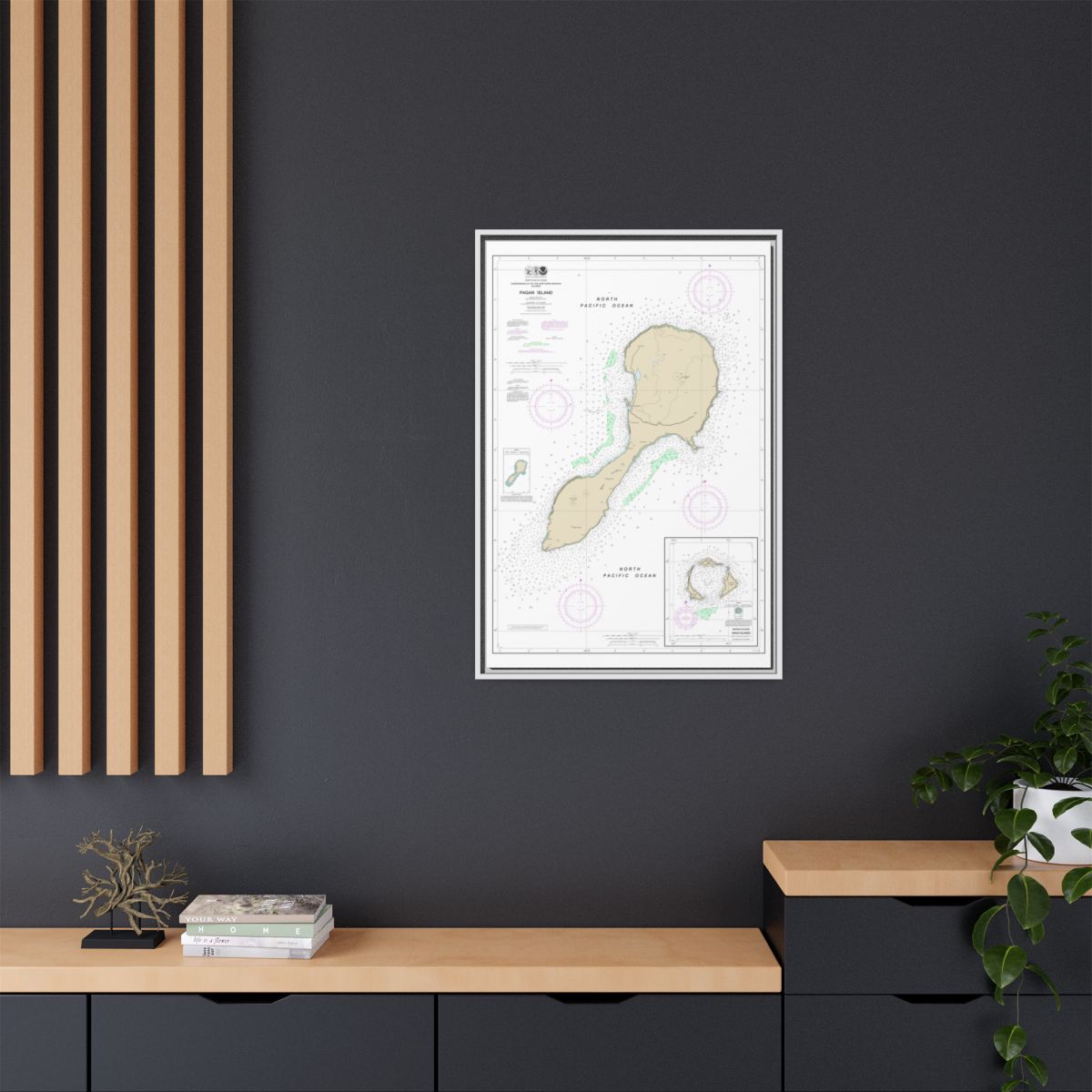 TEST RESYNC 3SIZEV — Chart 81092 Northern Mariana Floating Frame Canvas - White context-2