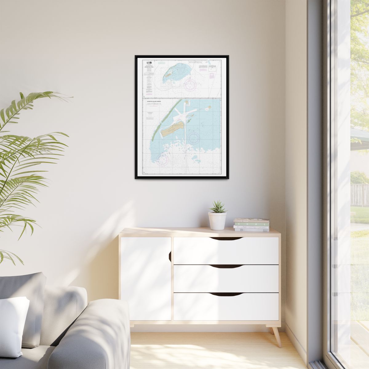 TEST RESYNC — Chart 83637 Johnston Atoll Floating Frame Canvas - Black context-1