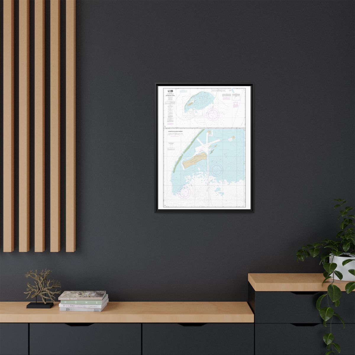 TEST RESYNC — Chart 83637 Johnston Atoll Floating Frame Canvas - Black context-2