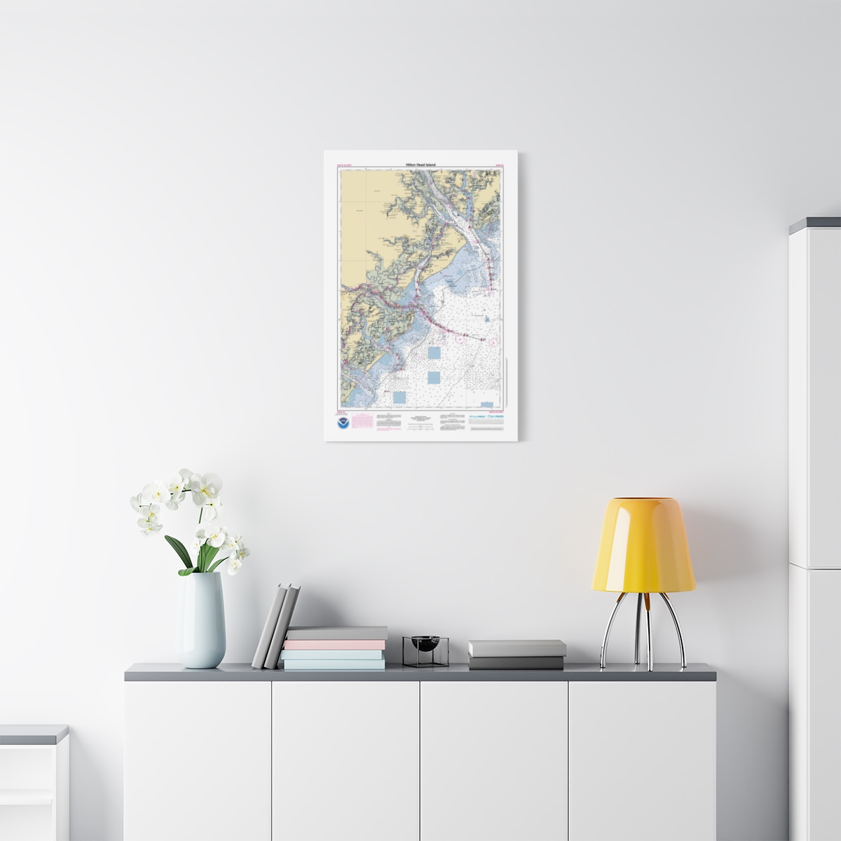 Canvas Custom Chart of Hilton Head Island - NOAA Nautical Chart 22" x 34"