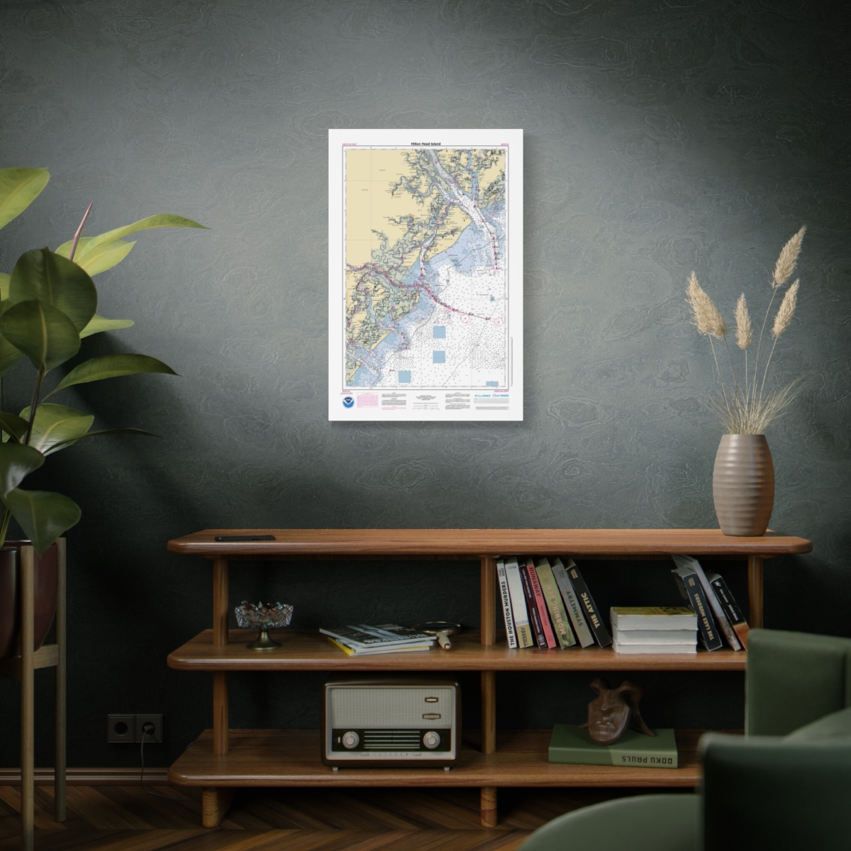 Canvas Custom Chart of Hilton Head Island - NOAA Nautical Chart 22" x 34"