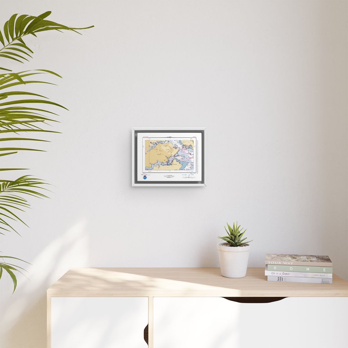 Canvas Framed Custom Chart of Annapolis - NOAA Nautical Chart 11" x 8.5"