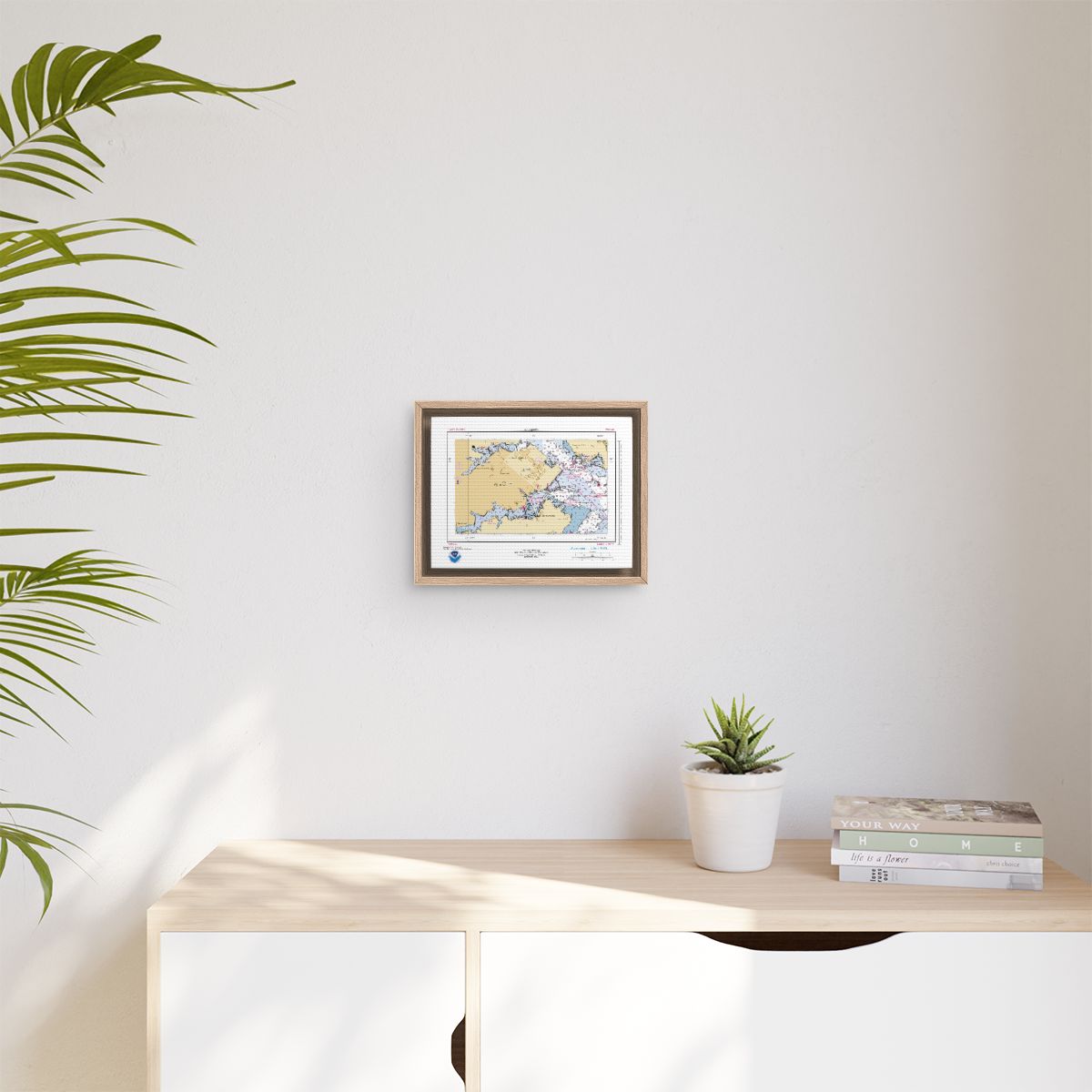 Canvas Framed Custom Chart of Annapolis - NOAA Nautical Chart 11" x 8.5"