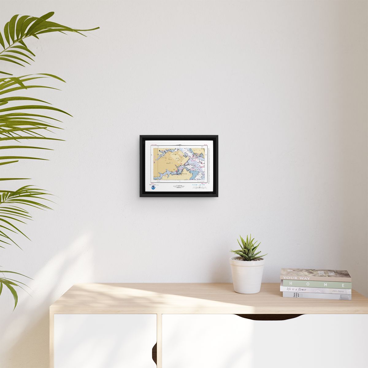 Canvas Framed Custom Chart of Annapolis - NOAA Nautical Chart 11" x 8.5"